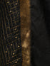 Golden Noir Saree with Zari Checks and Stripe Blouse Fabric
